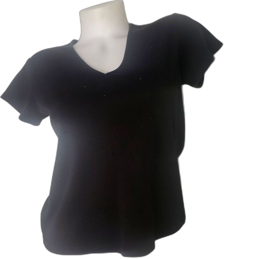 THE LIMITED Black Hooded Cropped T Shirt Womens Size Large